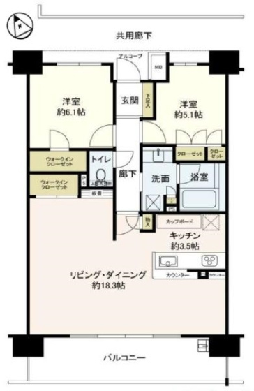 ジェイグラン守山の間取り
