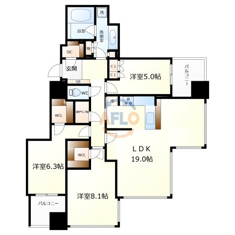 シティタワー西梅田　上福島小学校の間取り|シティタワー西梅田　間取り