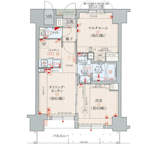 【間取り】 | エステムプラザ神戸西IVインフィニティ