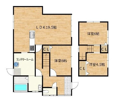 大学町4丁目　中古住宅（リフォーム）の間取り
