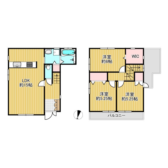 大阪府東大阪市古箕輪1丁目1-2の間取り