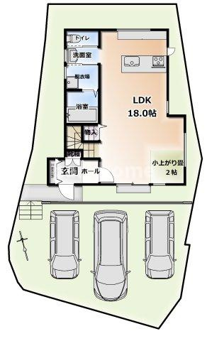 高知市一宮しなね　中古住宅の区画図