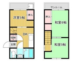 【間取り】 | テラスハウス傍示木