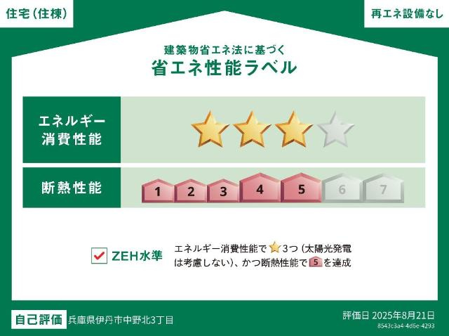 Maison YURIの外観|省エネ性能ラベル