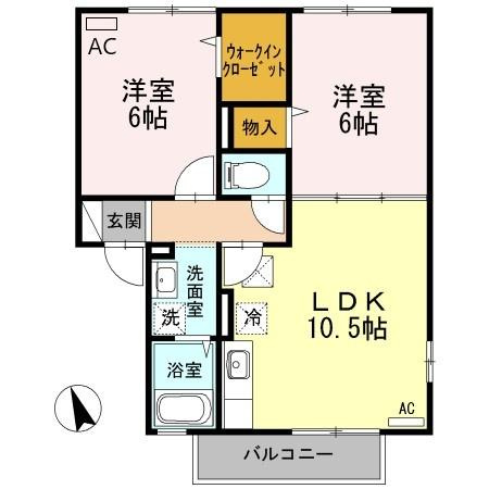 グランシャリオ　A棟の間取り