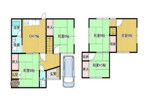 和歌山市紀三井寺　中古戸建の間取り