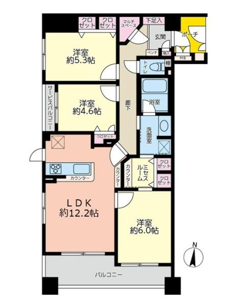 エンゼルハイム横濱磯子壱番館の間取り