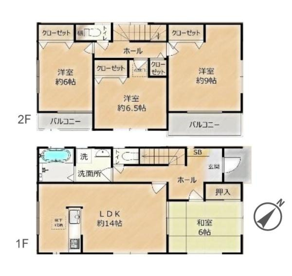 藤沢市石川５丁目の中古一戸建の間取り