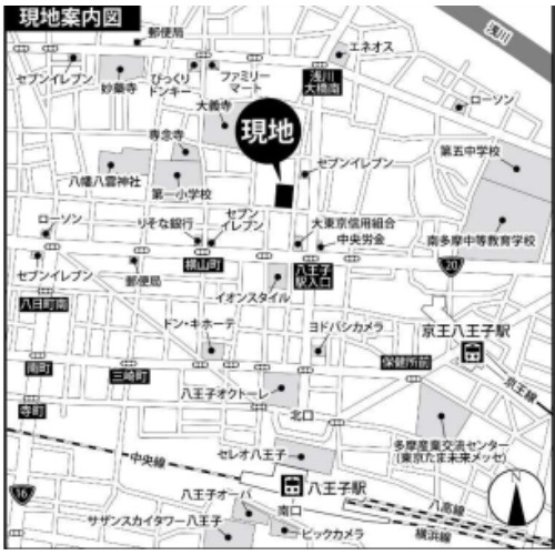 祝　成約済み　フジタ八王子マンション　八王子市　中古マンションの地図|～仲介手数料無料☆八王子ひなた不動産～フジタ八王子マンション