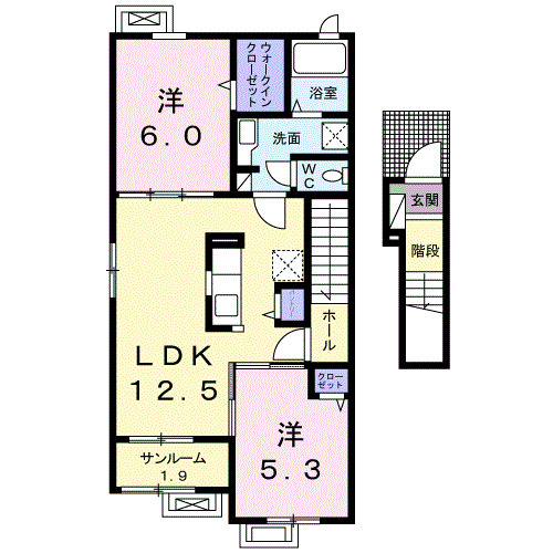 フラン　メゾン１３の間取り