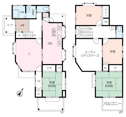 湘南鷹取2丁目・北西南西角地の中古の画像