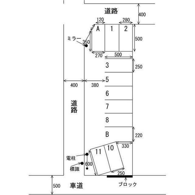 岐阜市今嶺１丁目の駐車場の間取り