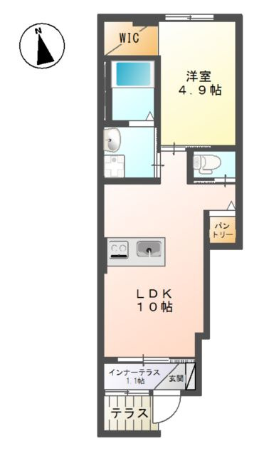 ウェスト　ヴィラージュの間取り