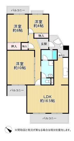 グリーンタウンもりつね11号棟（B-26）の間取り