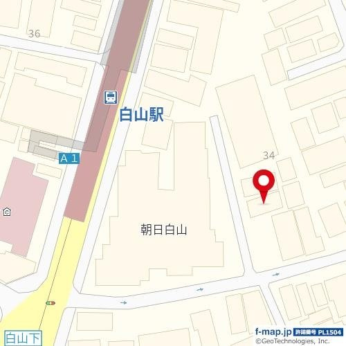 ＥＳ－Ｇｒａｎｄｅ文京白山の地図