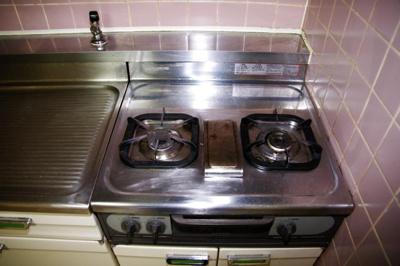 【キッチン】 | ライオンズマンション五反野第三 | 二口コンロ魚焼き機付き