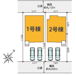 【区画図】 | 川越市岸町3丁目　新築戸建