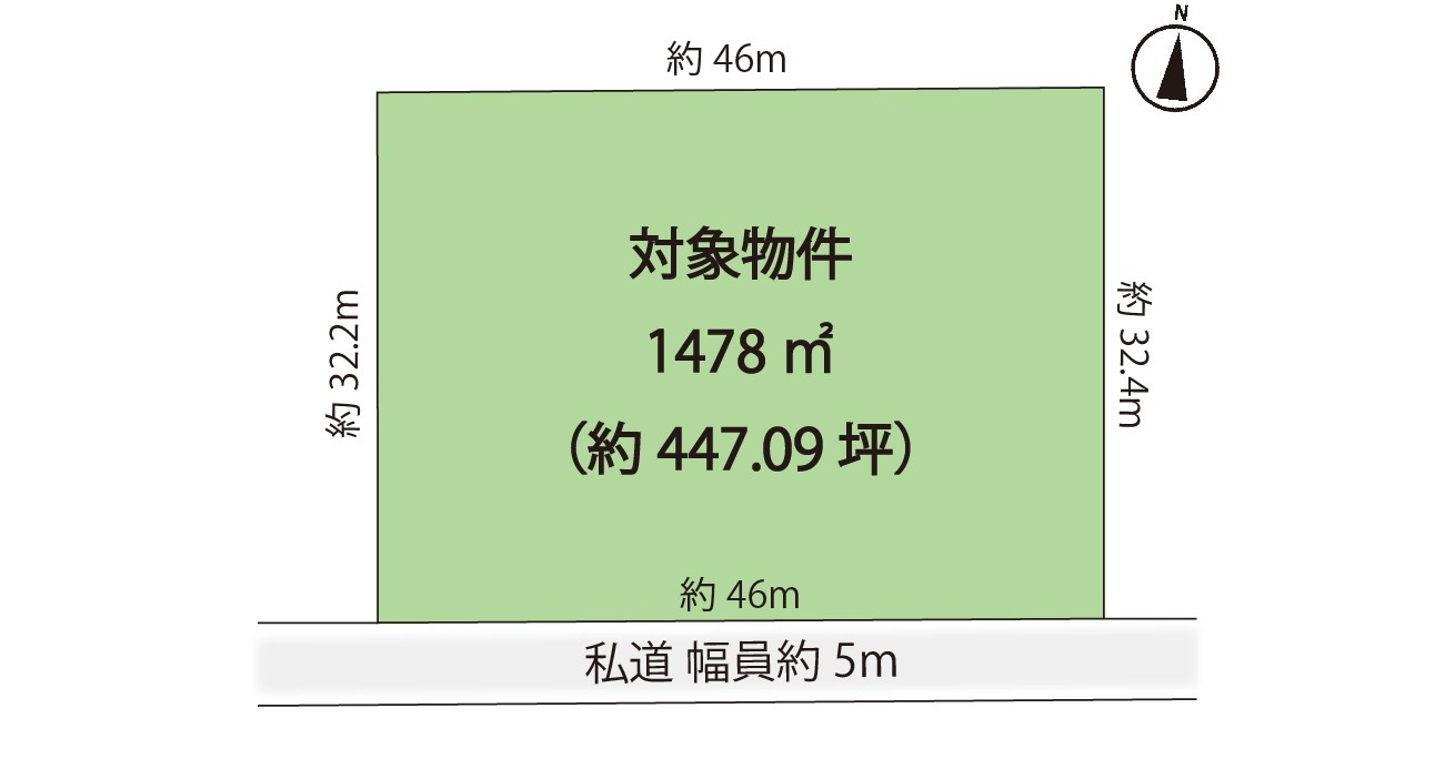 浅間ハイランドパーク 敷地約440坪の売土地の土地図