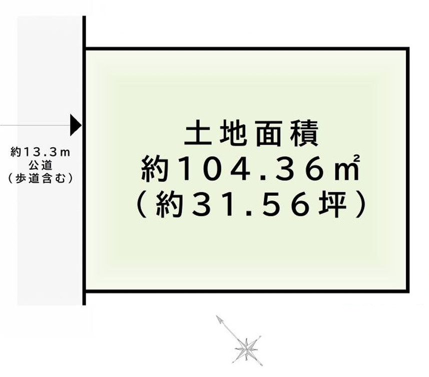 土地/新座市畑中１丁目の土地図|建築条件無し