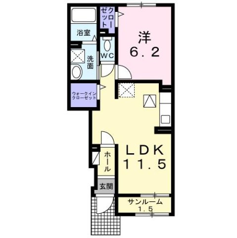 ネオフルールＡの間取り