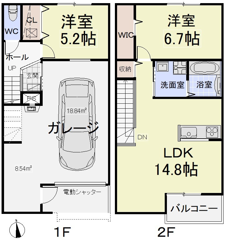 仮称）西之島中屋敷６８８連家轟の間取り