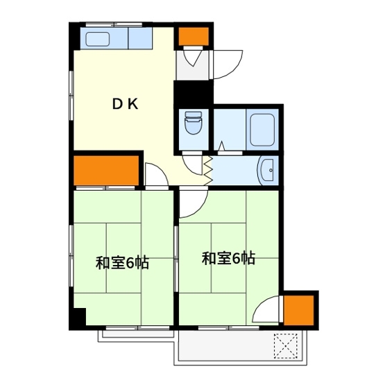 【間取り】 | 北町コーポ3号棟
