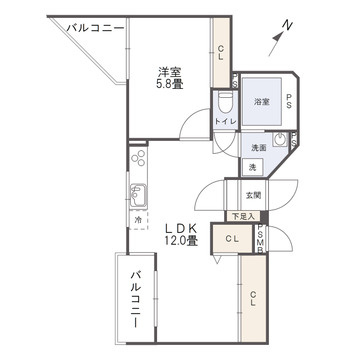グランピア美野島の間取り