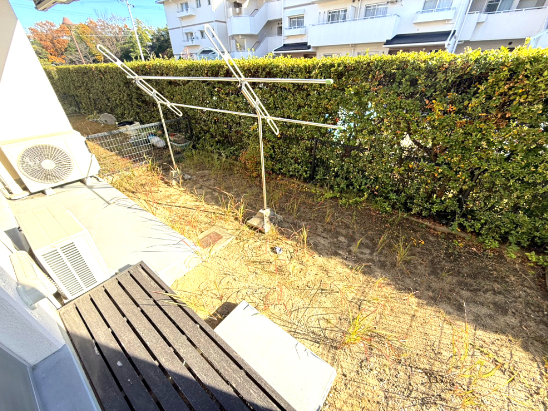 コンフォール学園緑が丘第1　六号棟の庭|お庭も活用できます