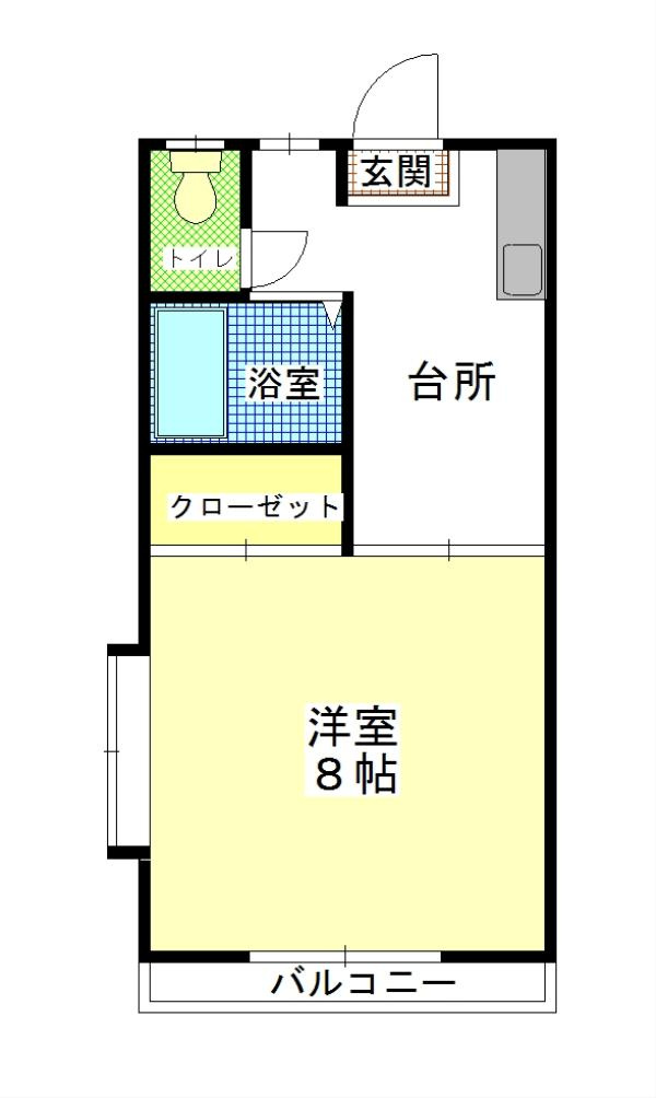 ひたちなか市高場６丁目のアパートの間取り