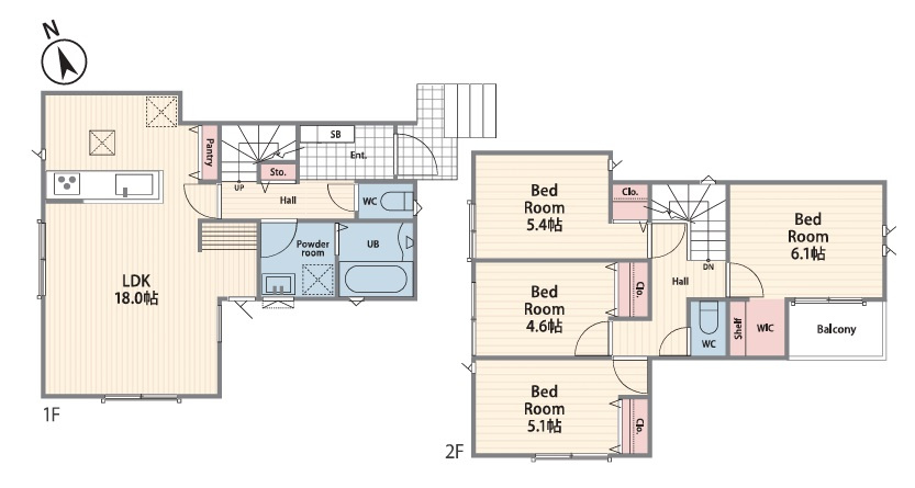 ◎茅ヶ崎市今宿　新築戸建　1号棟の外観パース|外観の完成イメージ☆