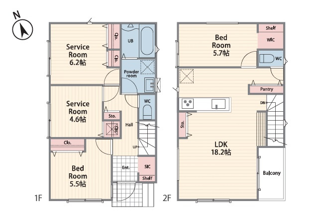 ◎茅ヶ崎市今宿　新築戸建　3号棟の外観パース|外観の完成イメージ☆