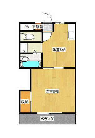 シャトレ東合川の間取り|※別室の間取りになります。
