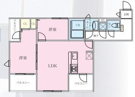 The MANOR KYODOの間取り