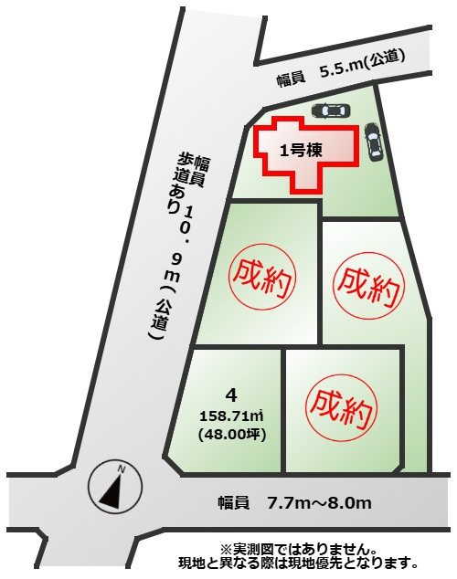 ワイウッドコート宇都宮市日の出第1期の区画図|【全3棟】各号棟の詳細については、お気軽にお問い合わせください♪