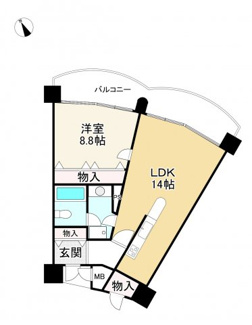 【間取り】 | 琵琶湖アーバンリゾートⅠ番館
