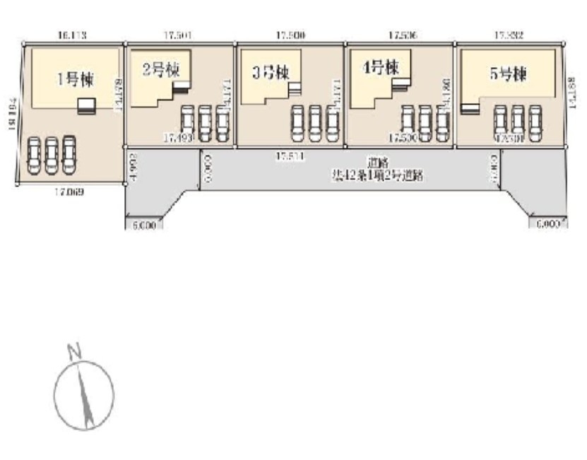 小山市中久喜　新築戸建1-5の区画図