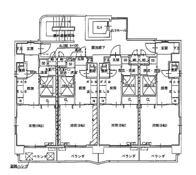 【区画図】 | グランデュール幸町 | 3～7階平面図