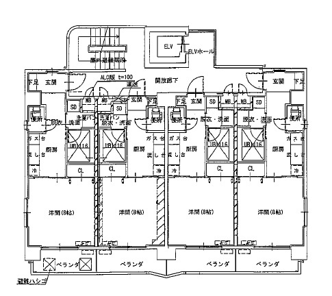 【区画図】 | グランデュール幸町 | 3～7階平面図