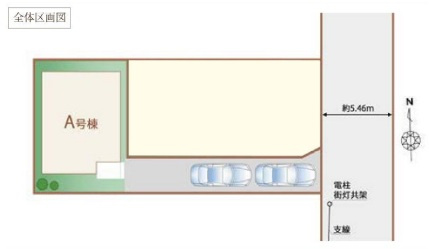 東村山市萩山町・全1棟　新築一戸建　～小平駅徒歩6分～の区画図|カースペース2台分(車種による)