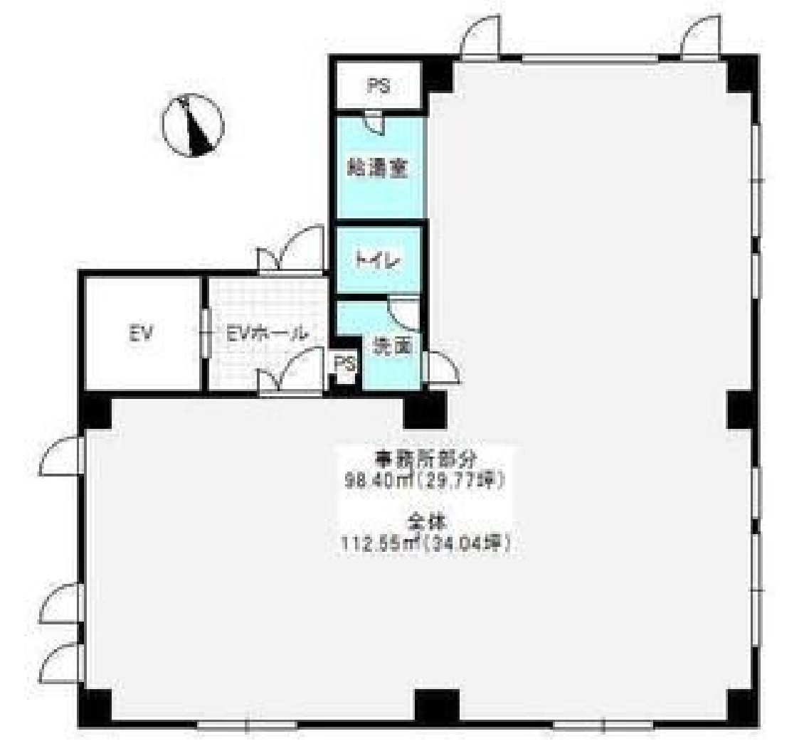 貸事務所　小山市中央町の間取り