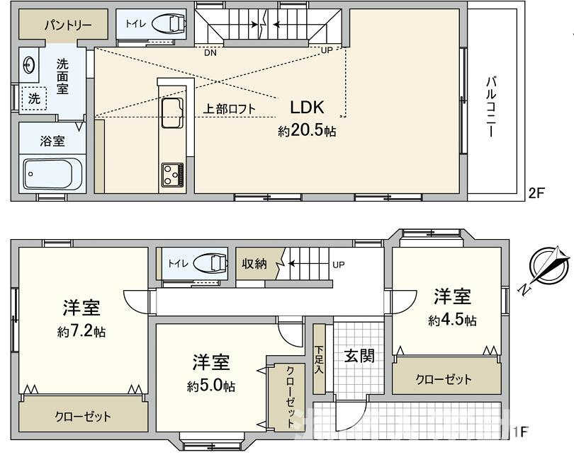 藤沢市鵠沼松が岡１丁目戸建ての間取り
