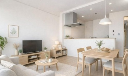 ならしのサンハイツの居間・リビング|使いやすいリビングです