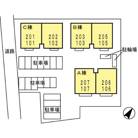 セジュール二本松の駐車場