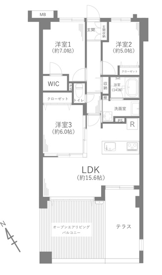 【間取り】 | グランシティユーロコート藤沢