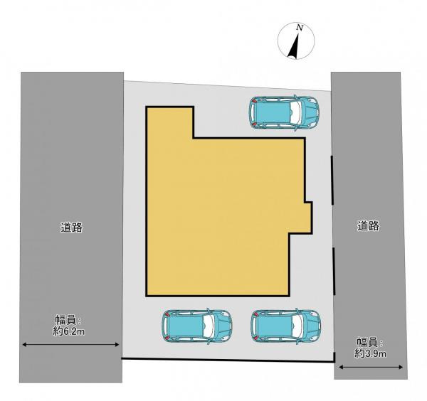 八戸市大字市川町字尻引前山の駐車場|【現況販売】駐車スペースはカーポート付きです