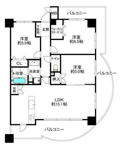 エヌヴィ東灘青木ガーデンズの間取り
