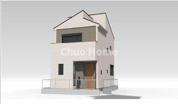 【完成予想図】 | 江戸川区東小岩5丁目新築分譲住宅 | 外観パース