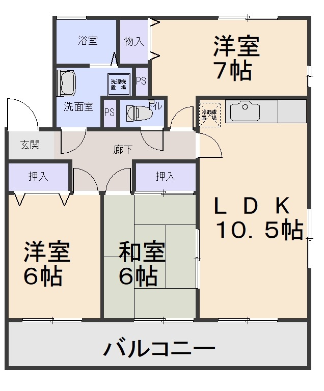 リゾートハイツ新生町Aの間取り