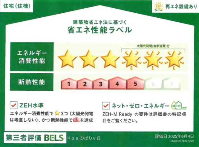 コアひばりヶ丘の省エネ性能ラベル