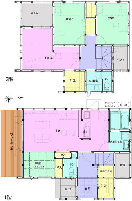 香椎台１丁目貸家の間取り
